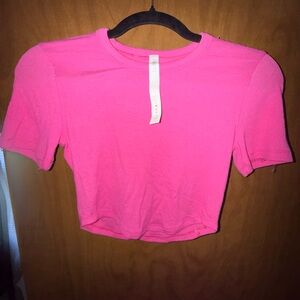 Lululemon Athletica Bright Pink Crop Top
